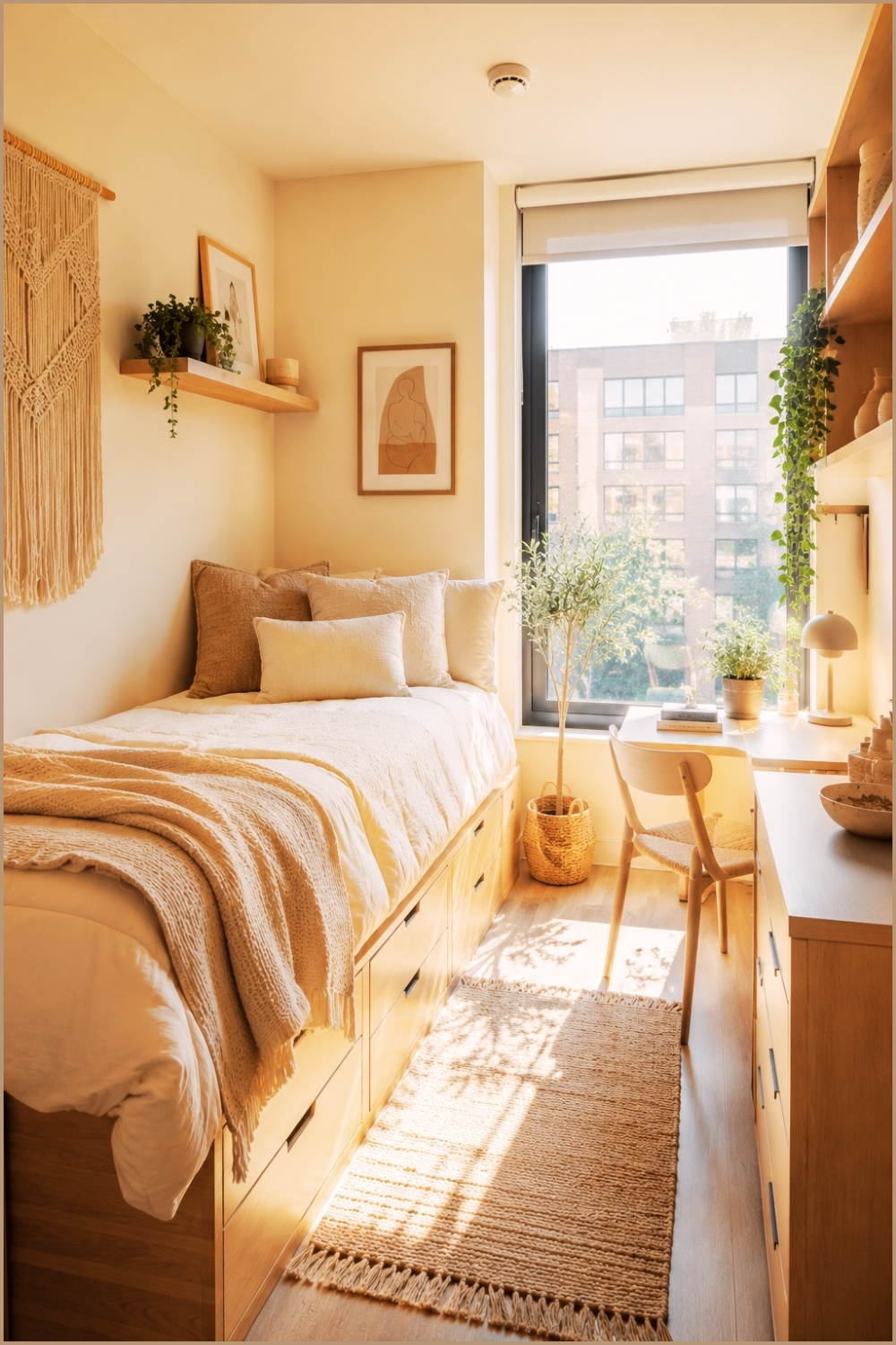 Modern Neutral Storage Bed Room