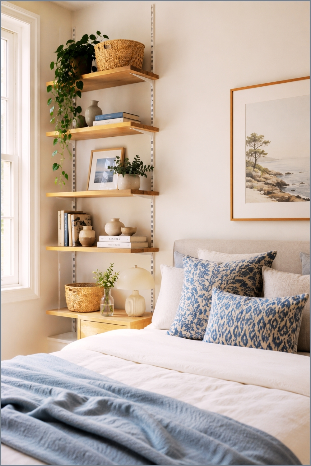 Modern Nordic Shelf Styling Bedroom