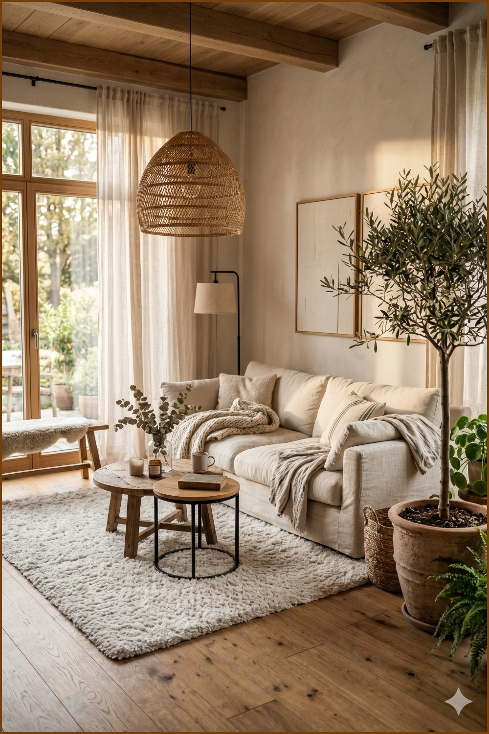 Modern Rustic Sunlit Lounge