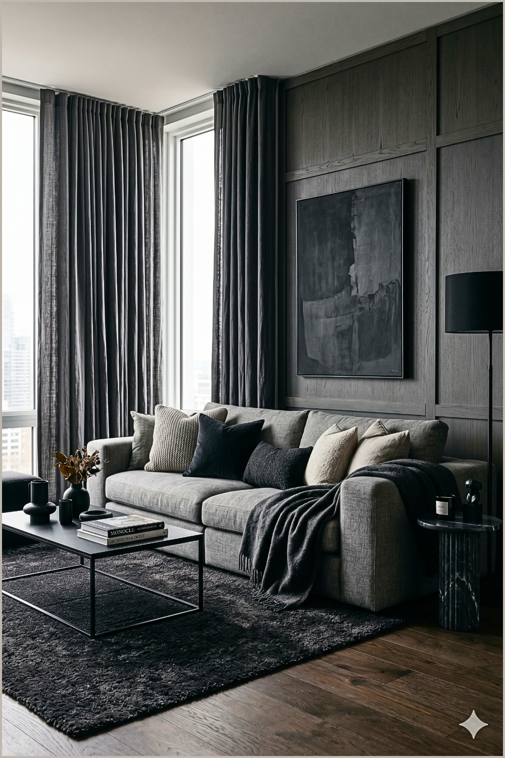 Moody Contemporary Gray Lounge