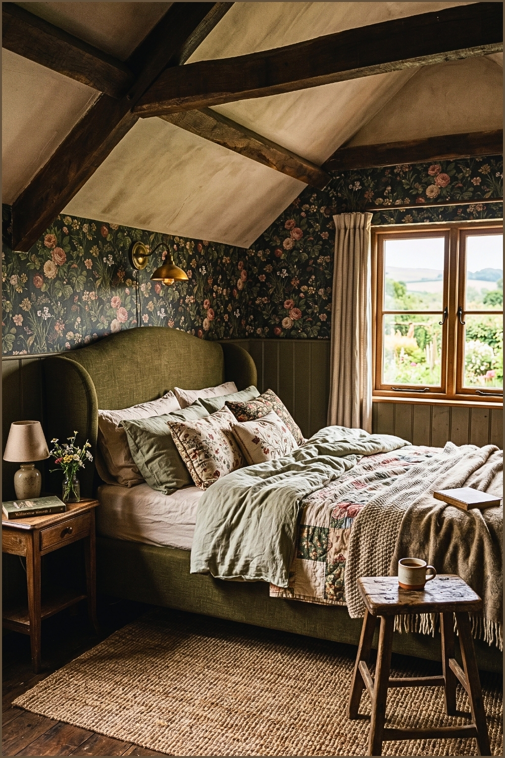 Moody Cottagecore Attic Bedroom
