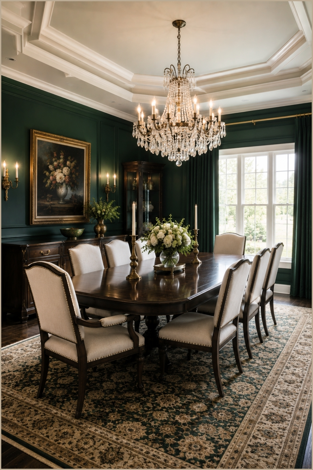 Moody Emerald Dining Room
