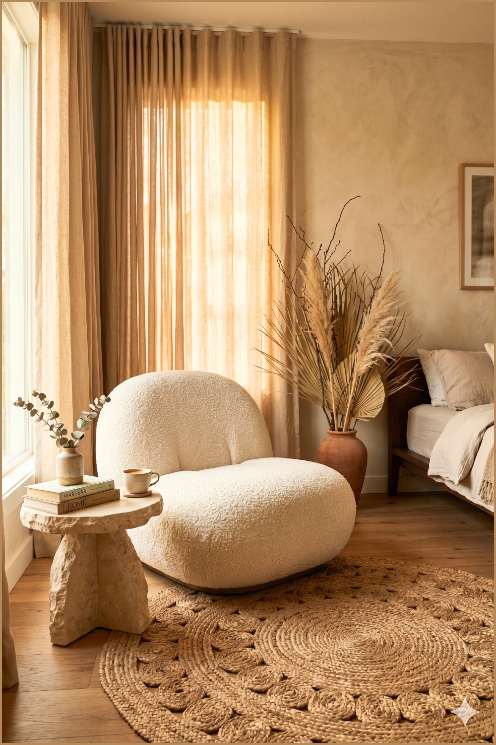 Natural Woven Circular Rug Decor