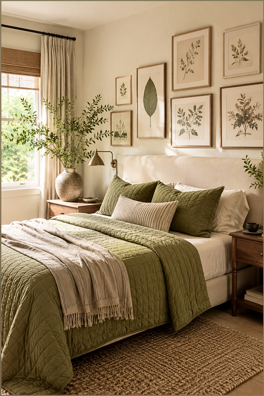 Nature-Inspired Sage Green Bedroom