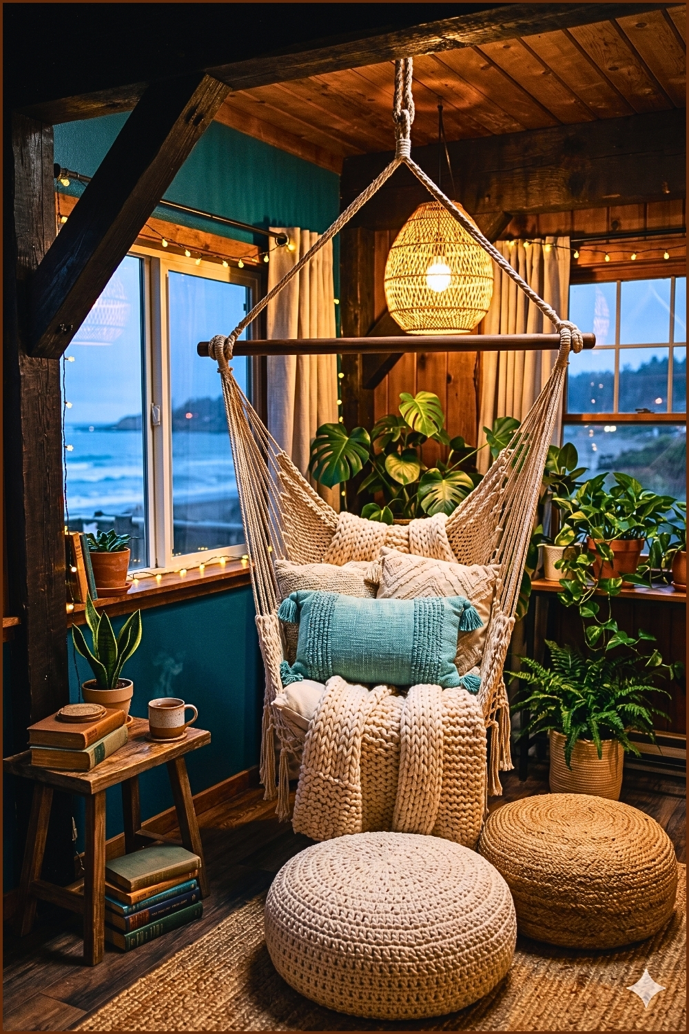 Nautical Hanging Swing Chair Retreat