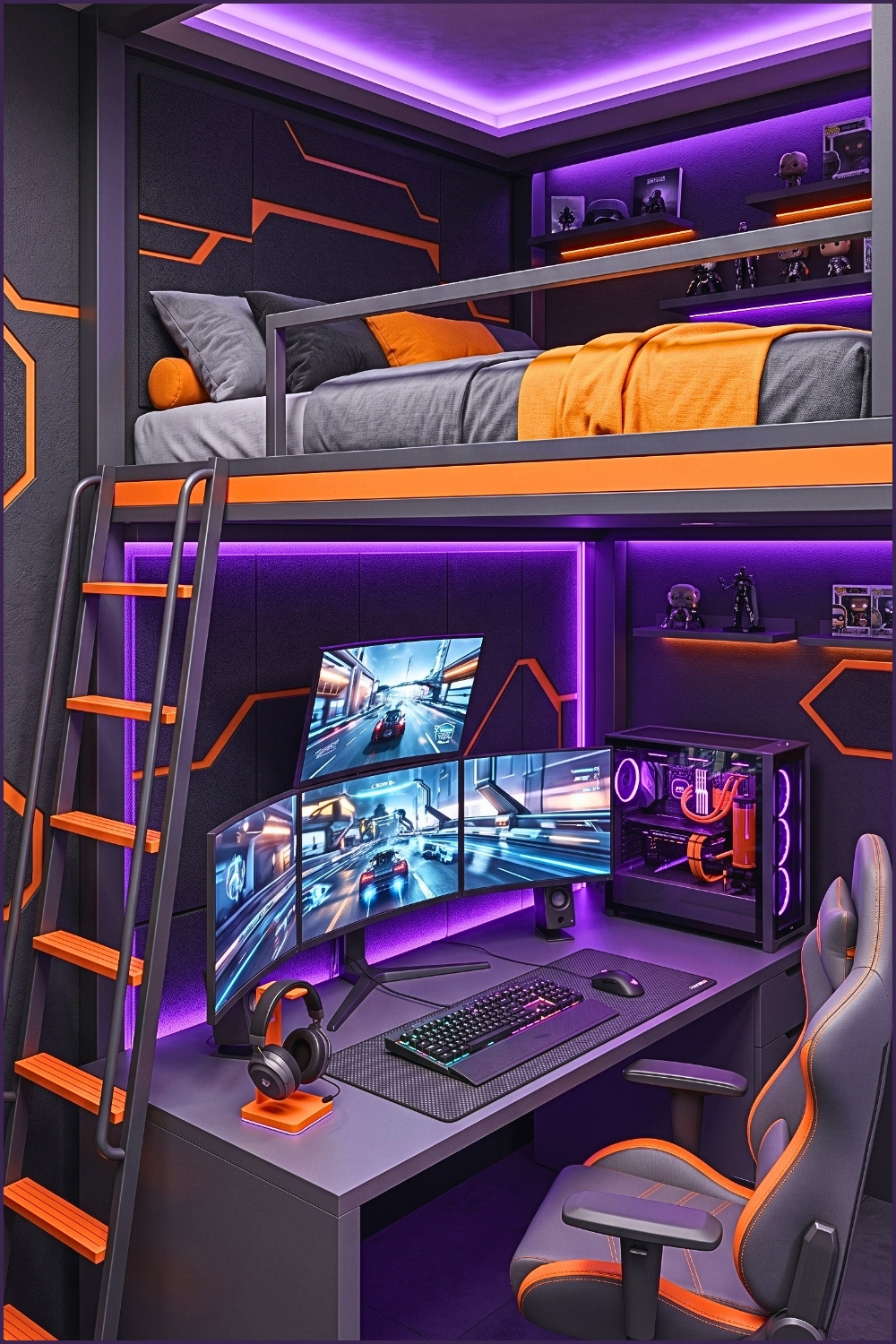Neon Cyberpunk Loft