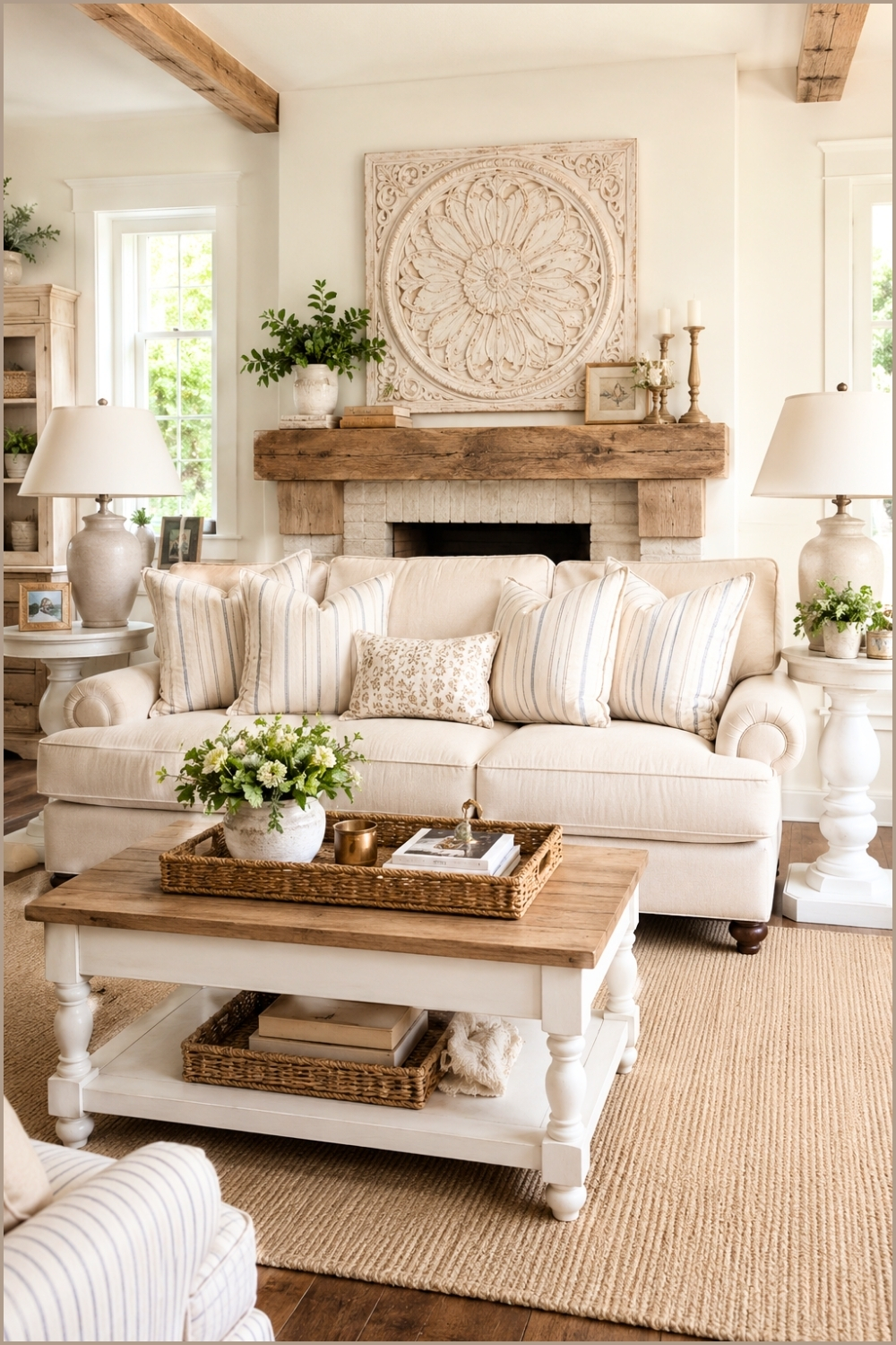 Neutral Elegance in Farmhouse Living