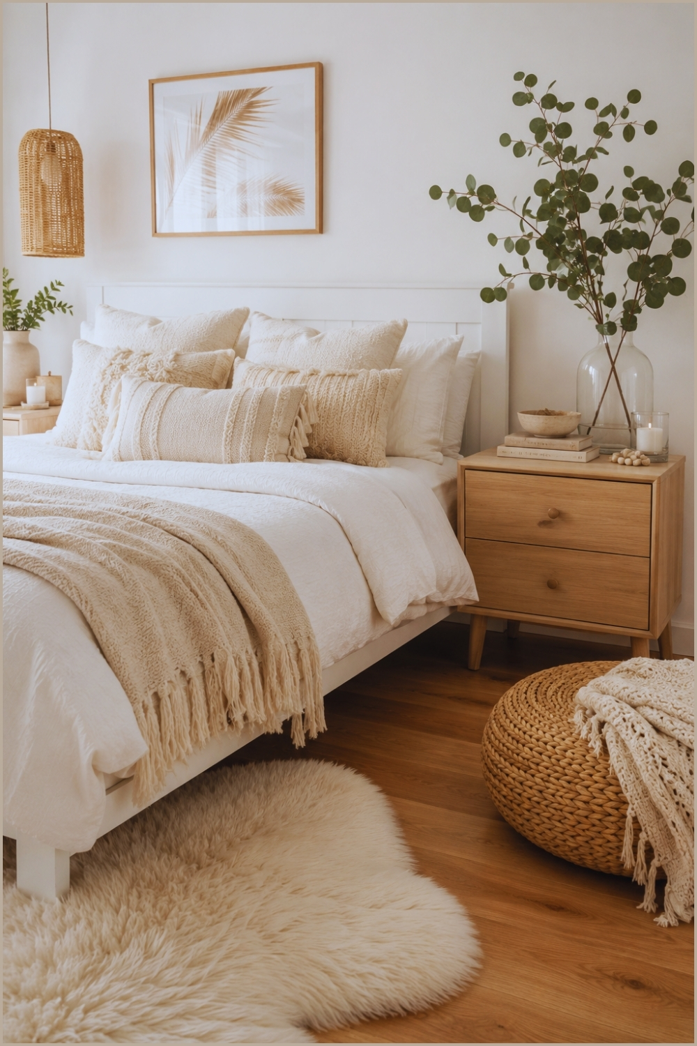 Neutral Minimalist Cozy Bedroom