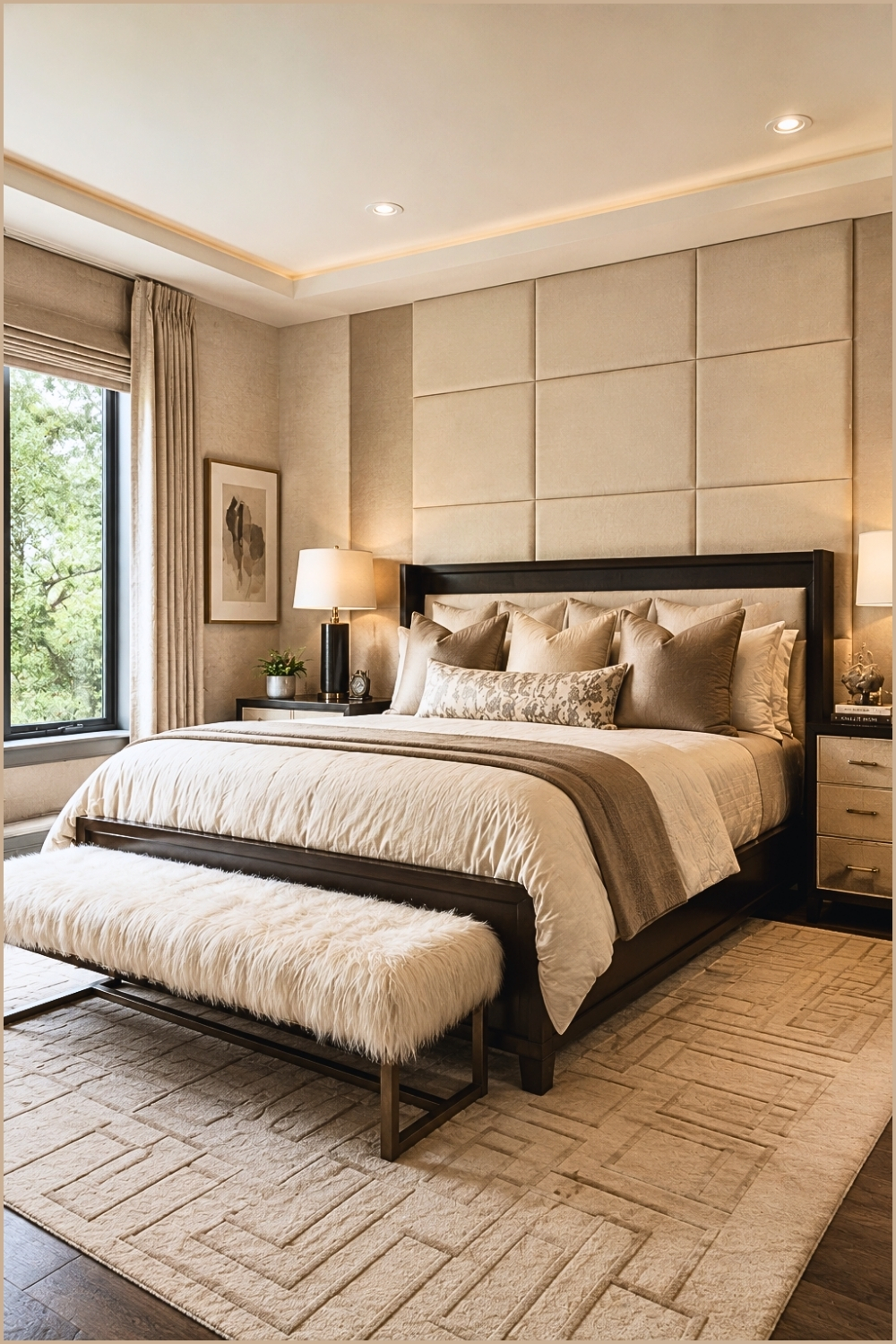Neutral Taupe Modern Bedroom