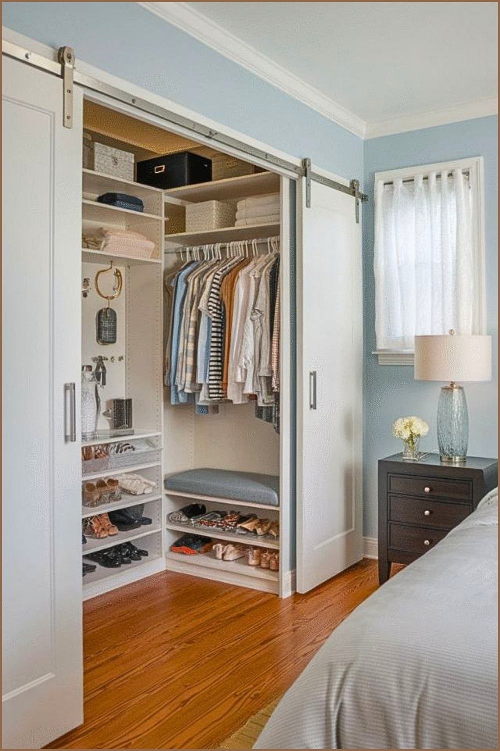 Open Barn-Door Closet