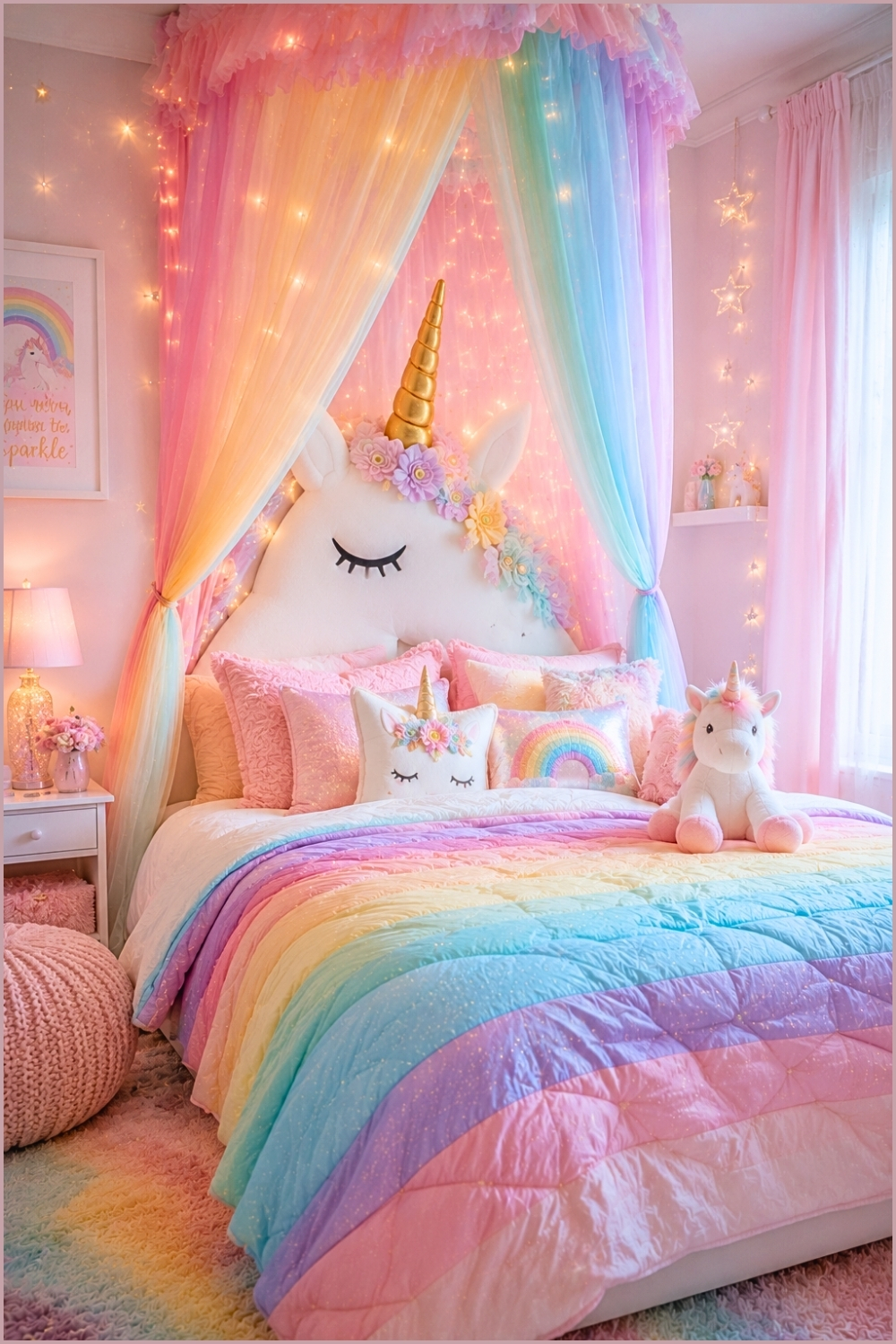 Pastel Unicorn Dreamscape Bedroom