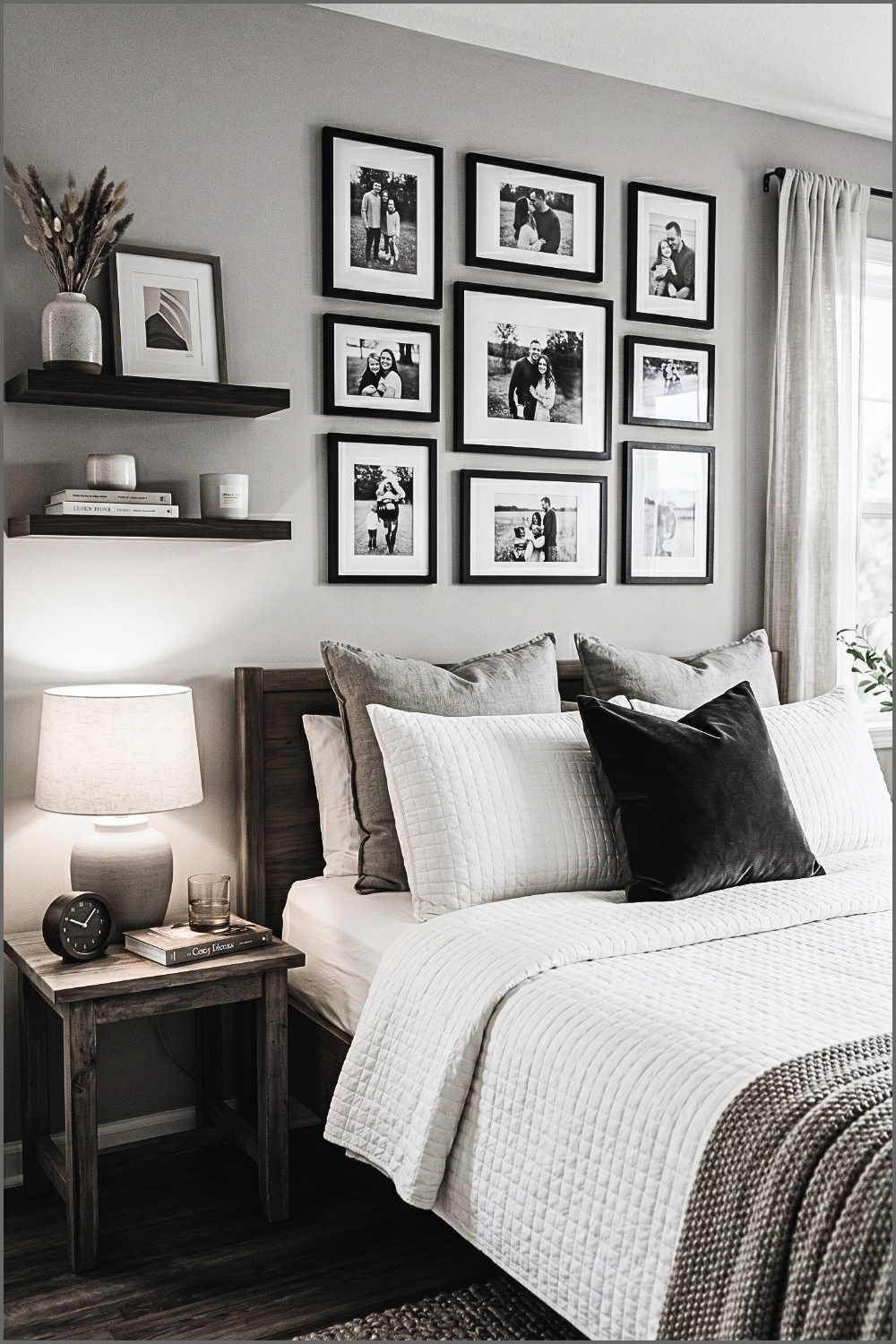 Personalized Monochrome Bedroom Decor