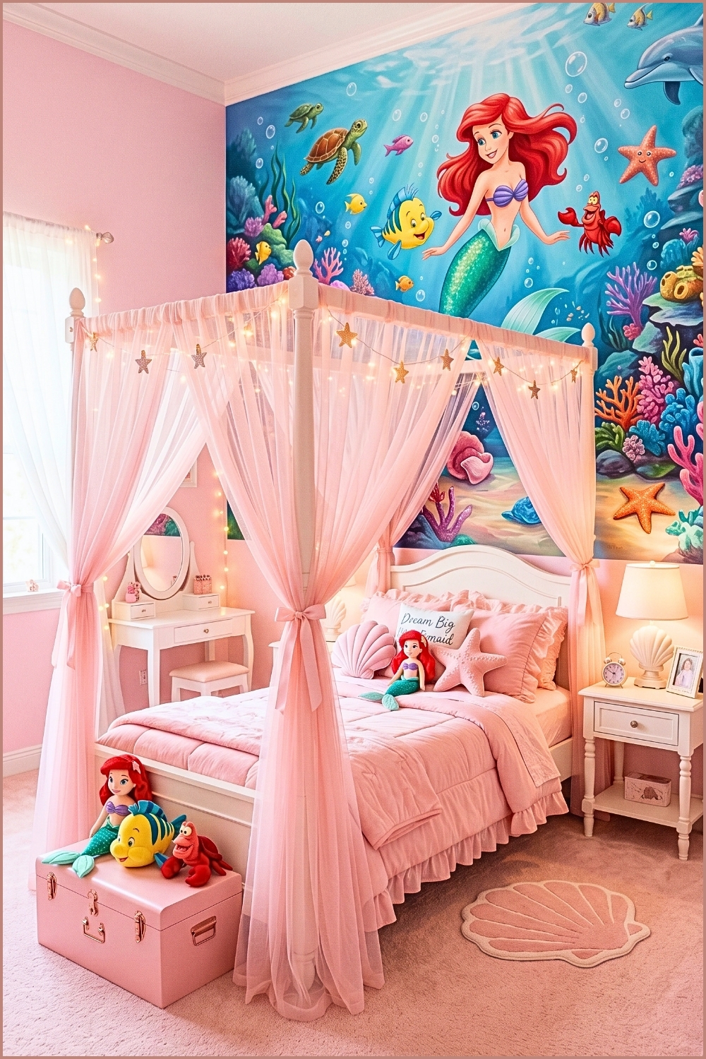 Pink Mermaid Princess Bedroom