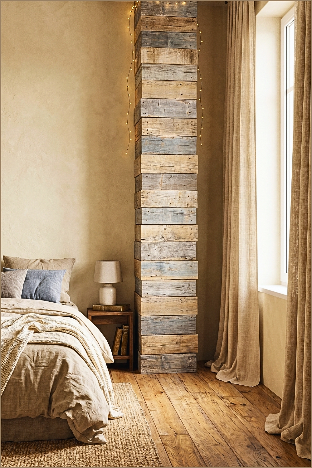 Reclaimed Wood Pillar Accent
