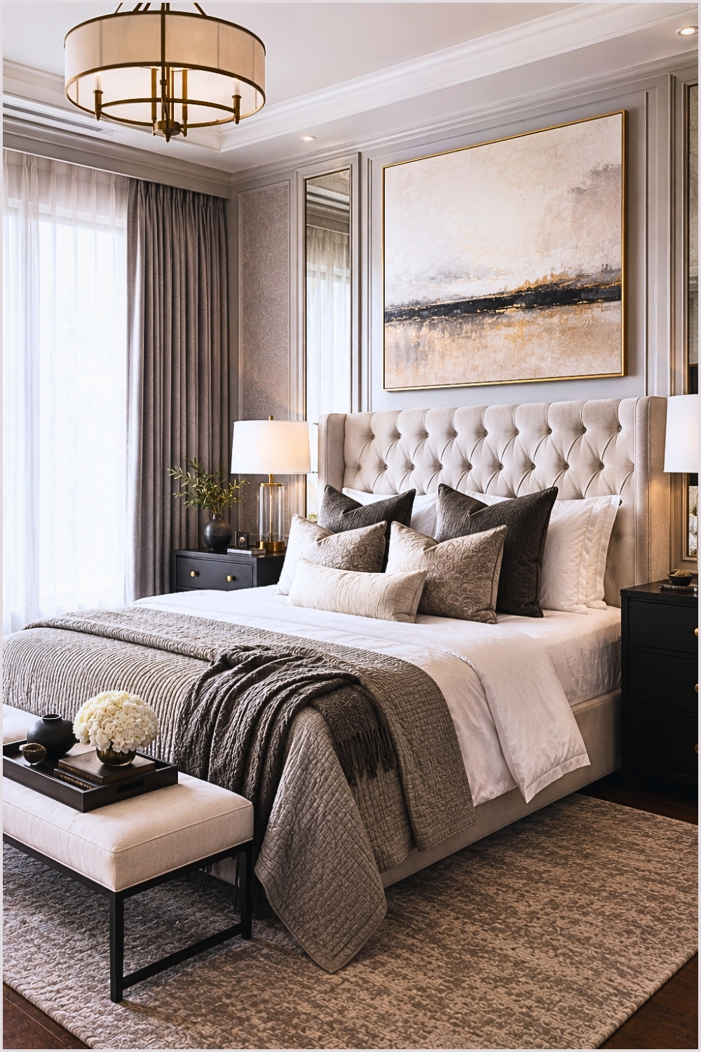 Refined Gray and Cream Bedroom