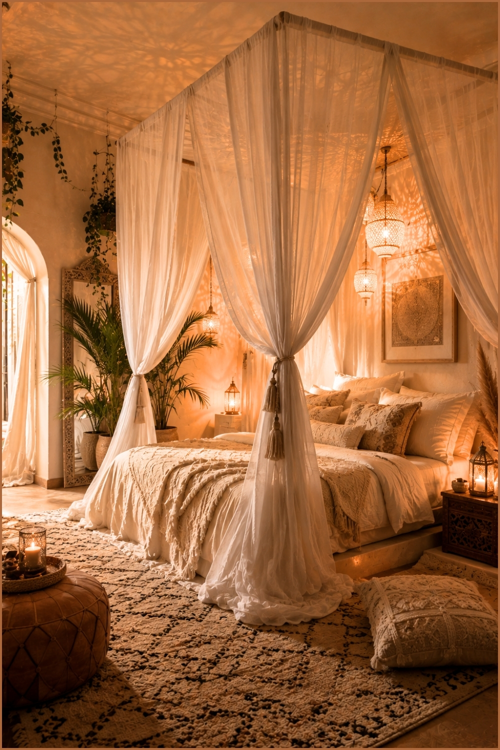 Romantic Canopy Boho Bedroom