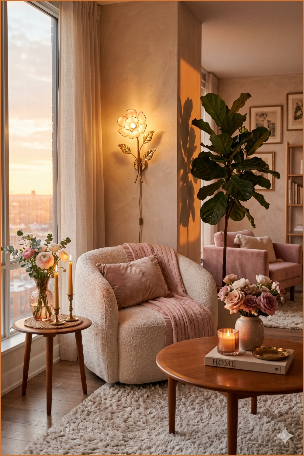 Romantic Feminine Retro Corner
