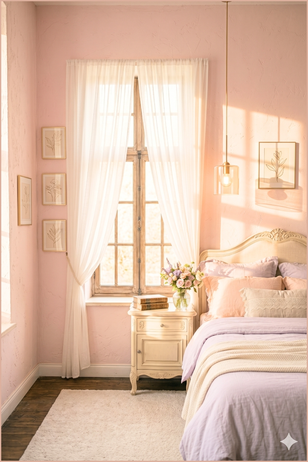 Romantic Pink French Bedroom