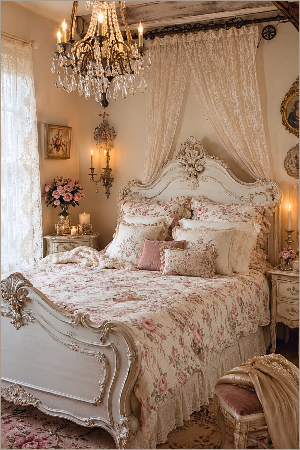 Romantic Vintage Cottage Bedroom