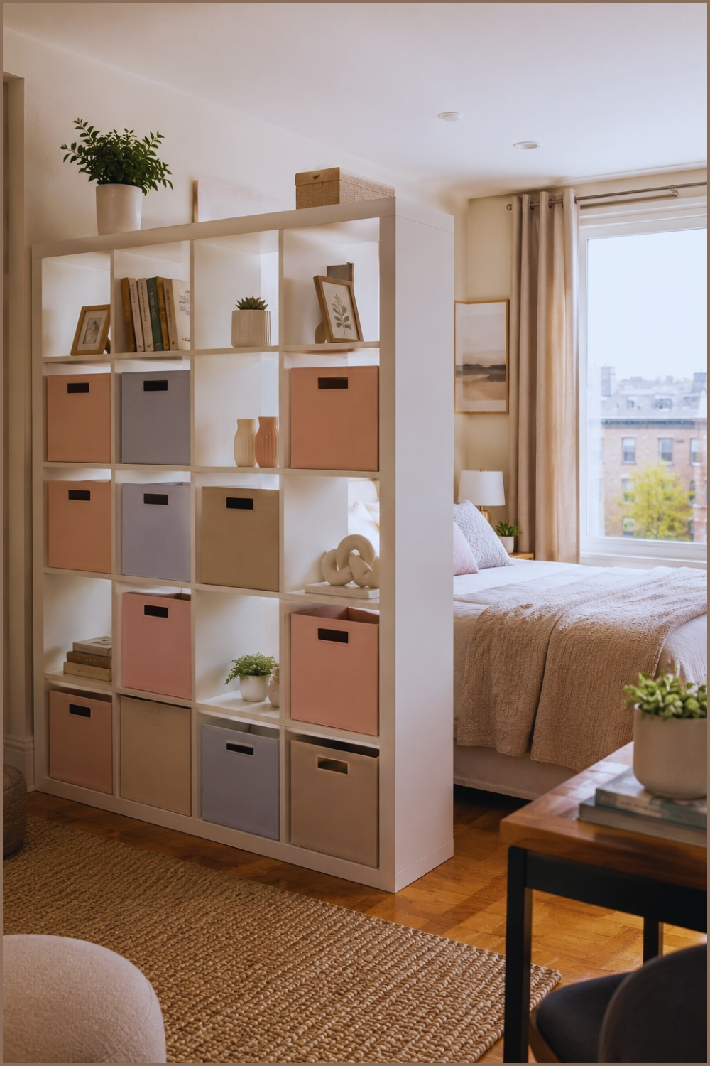 Room Divider Storage Shelf