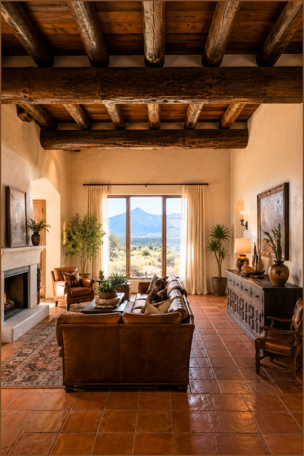 Rustic Beam Great Room