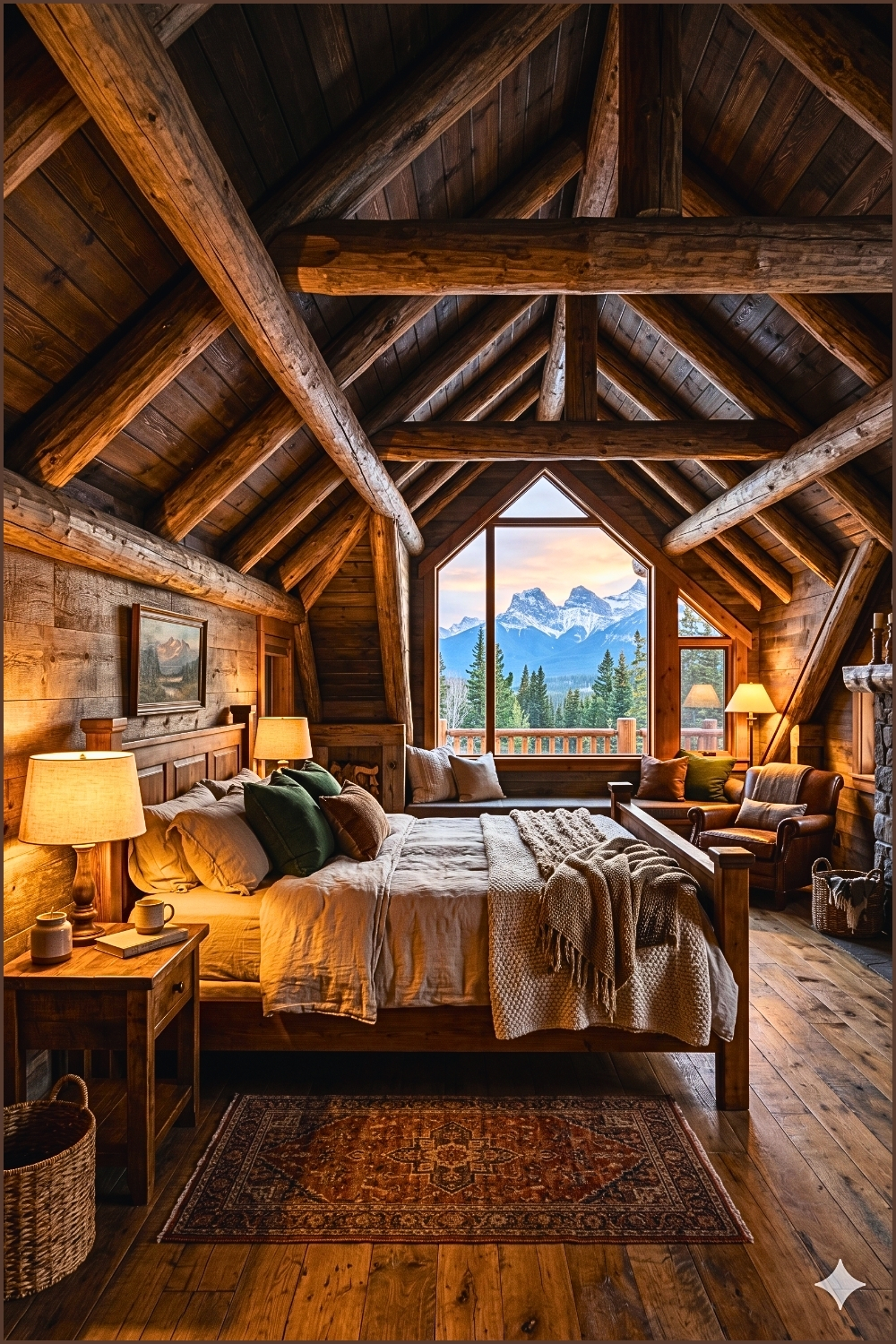 Rustic Cabin Loft Bedroom