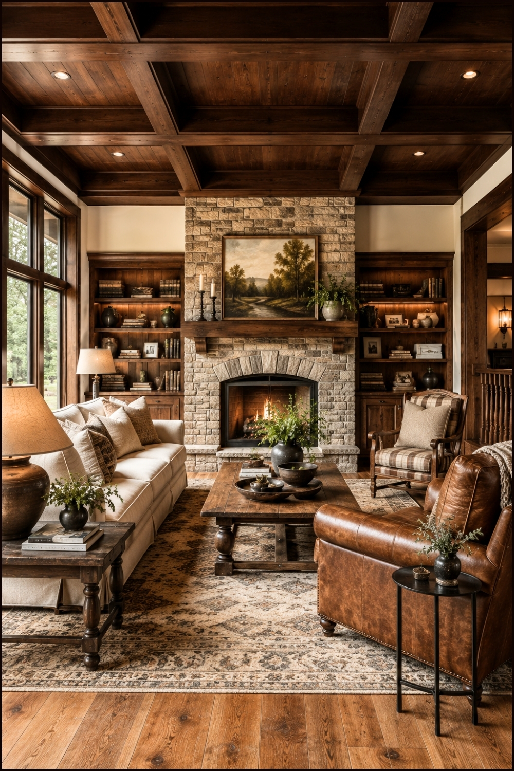 Rustic Craftsman Living Room Design