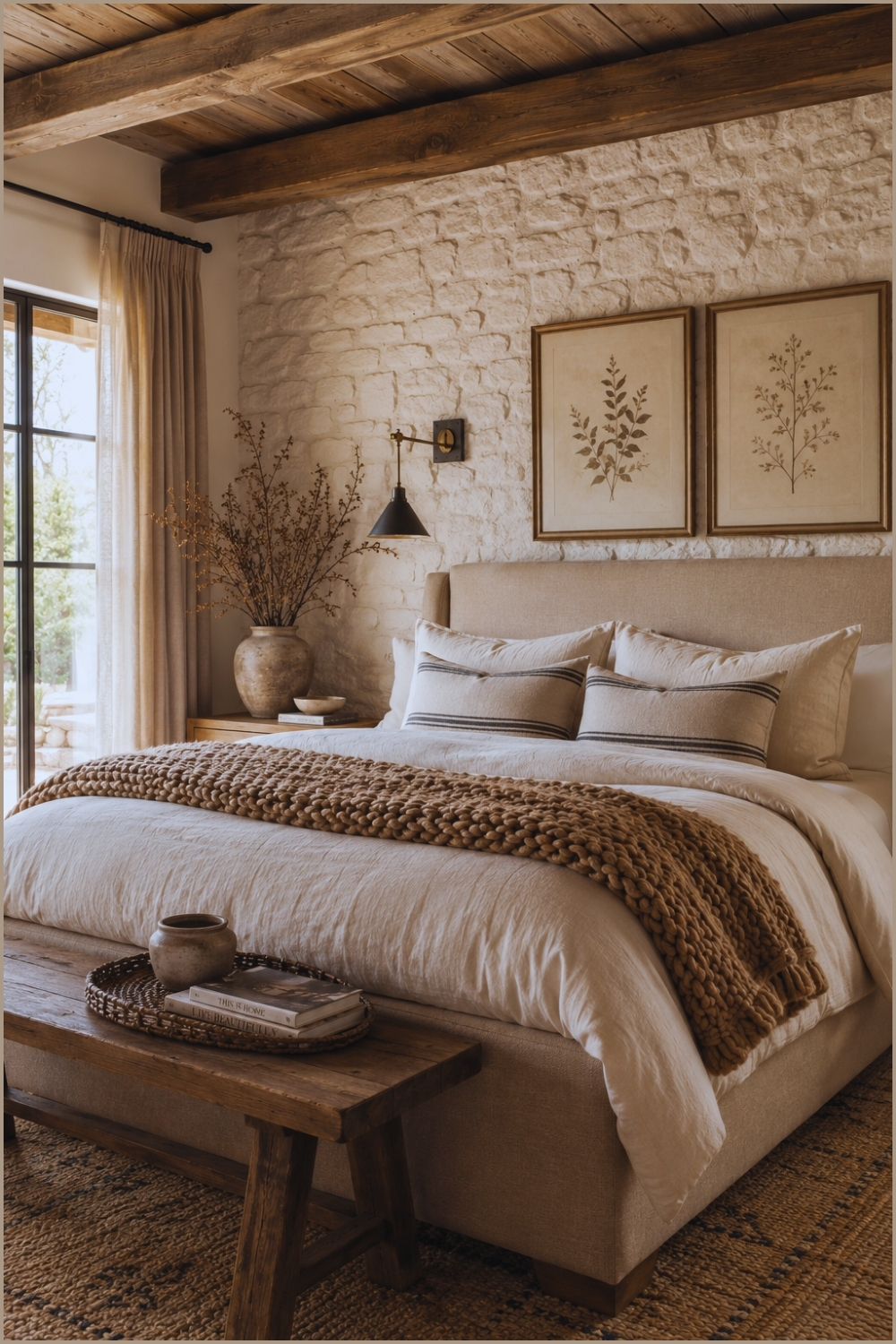 Rustic Neutral Luxury Bedroom