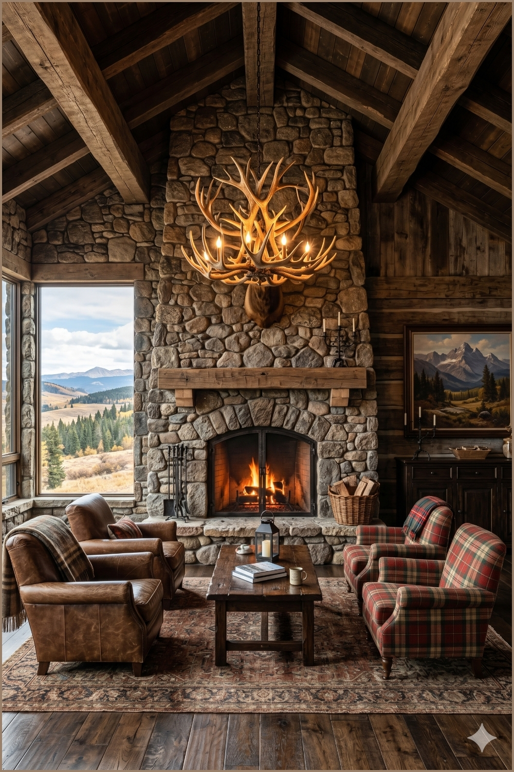 Rustic Western Lodge Interior