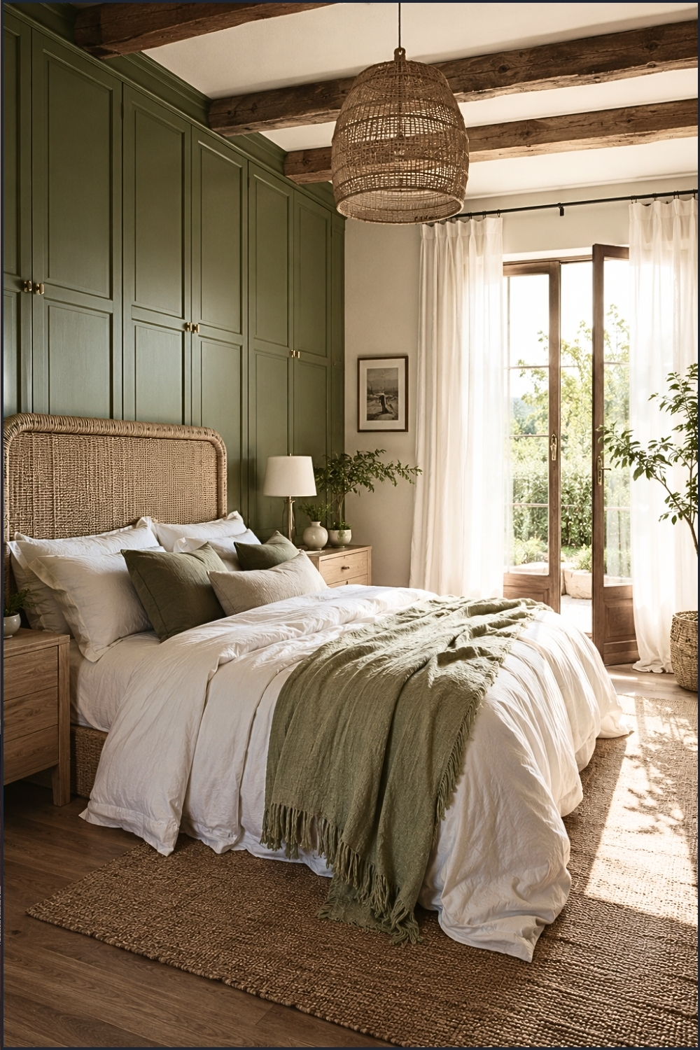 Sage Green Bedroom Ideas With Natural Wood Accents