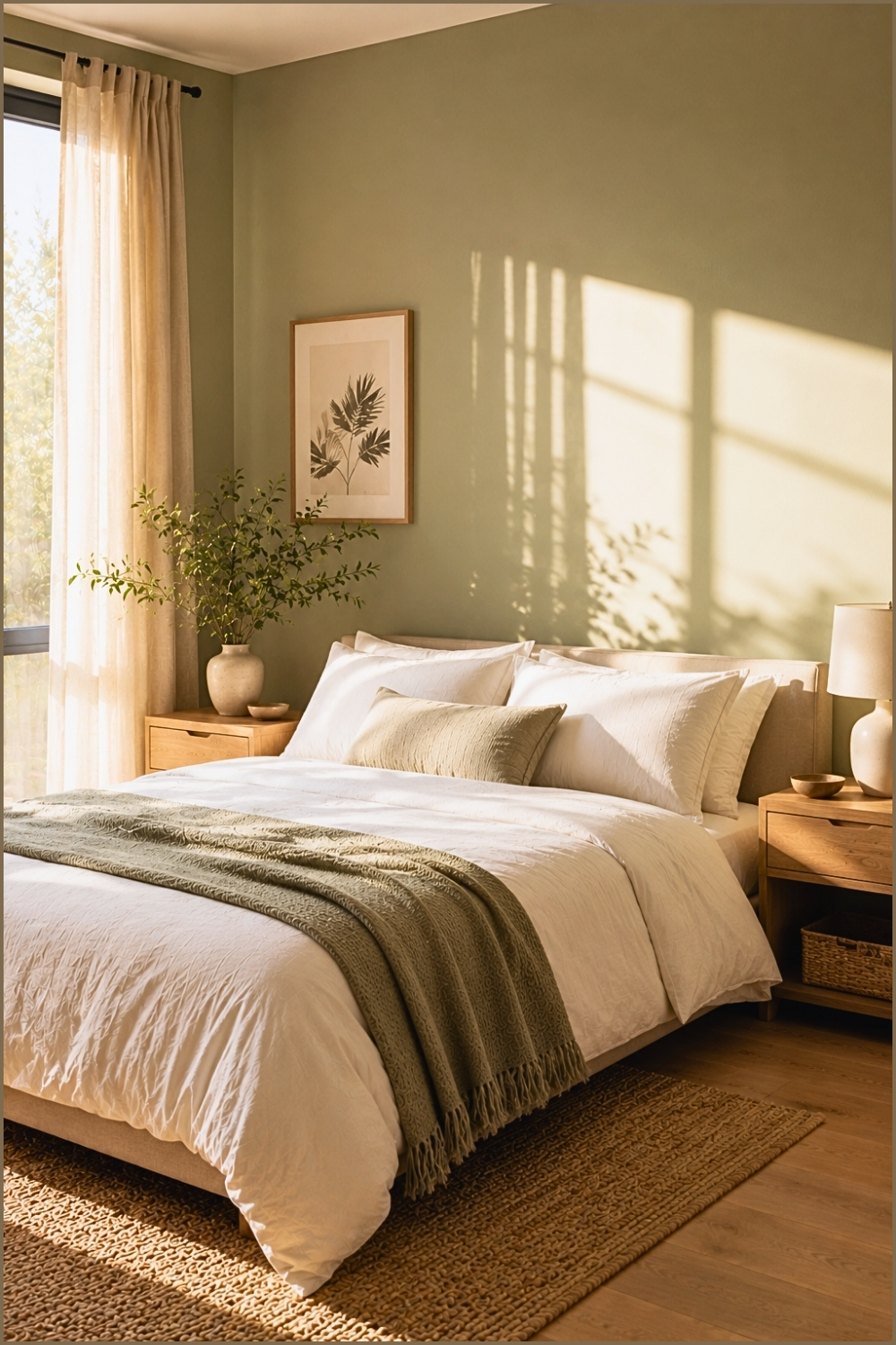 Sage Green Calming Bedroom (1)