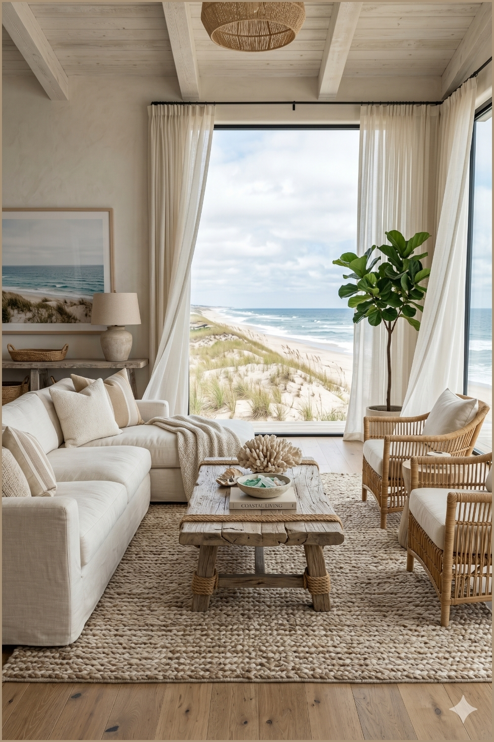 Sand Toned Coastal Rope Accents