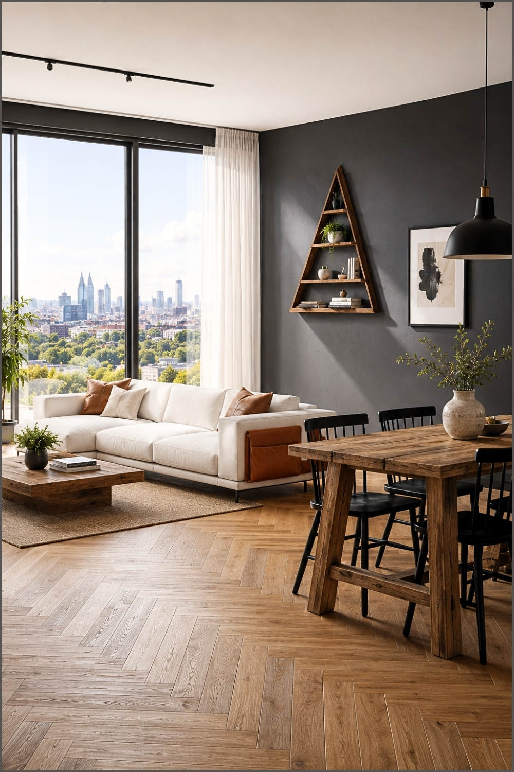 Scandinavian City View Loft