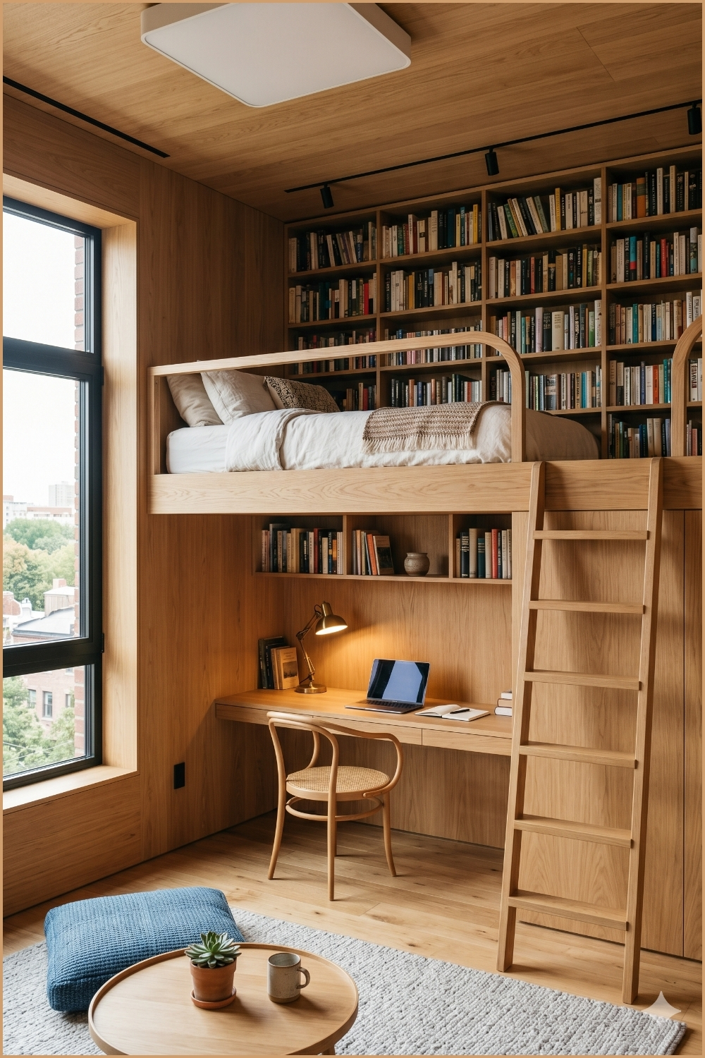 Scandinavian Mid-Century Inspired Oak Loft