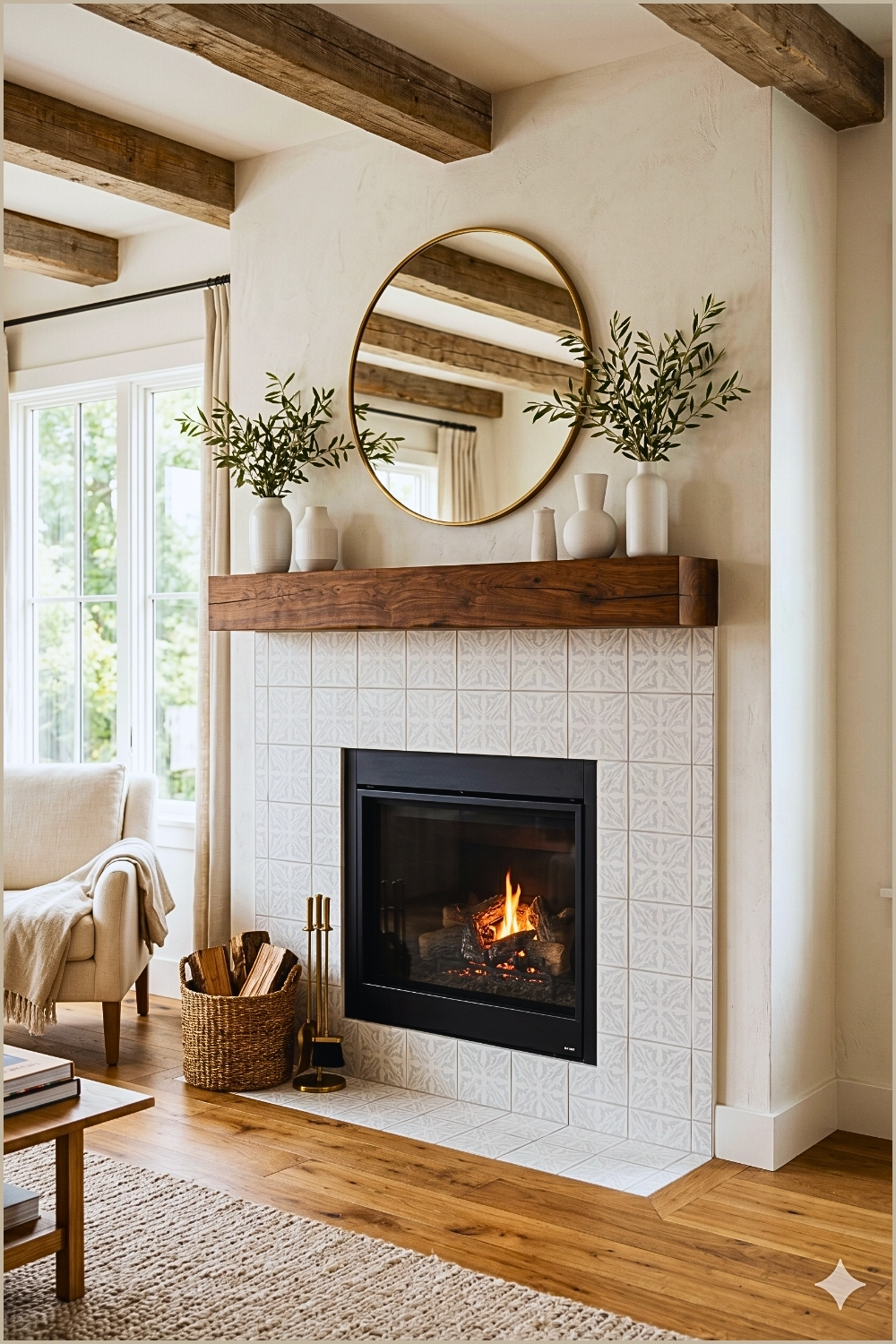 Scandinavian Tile Fireplace
