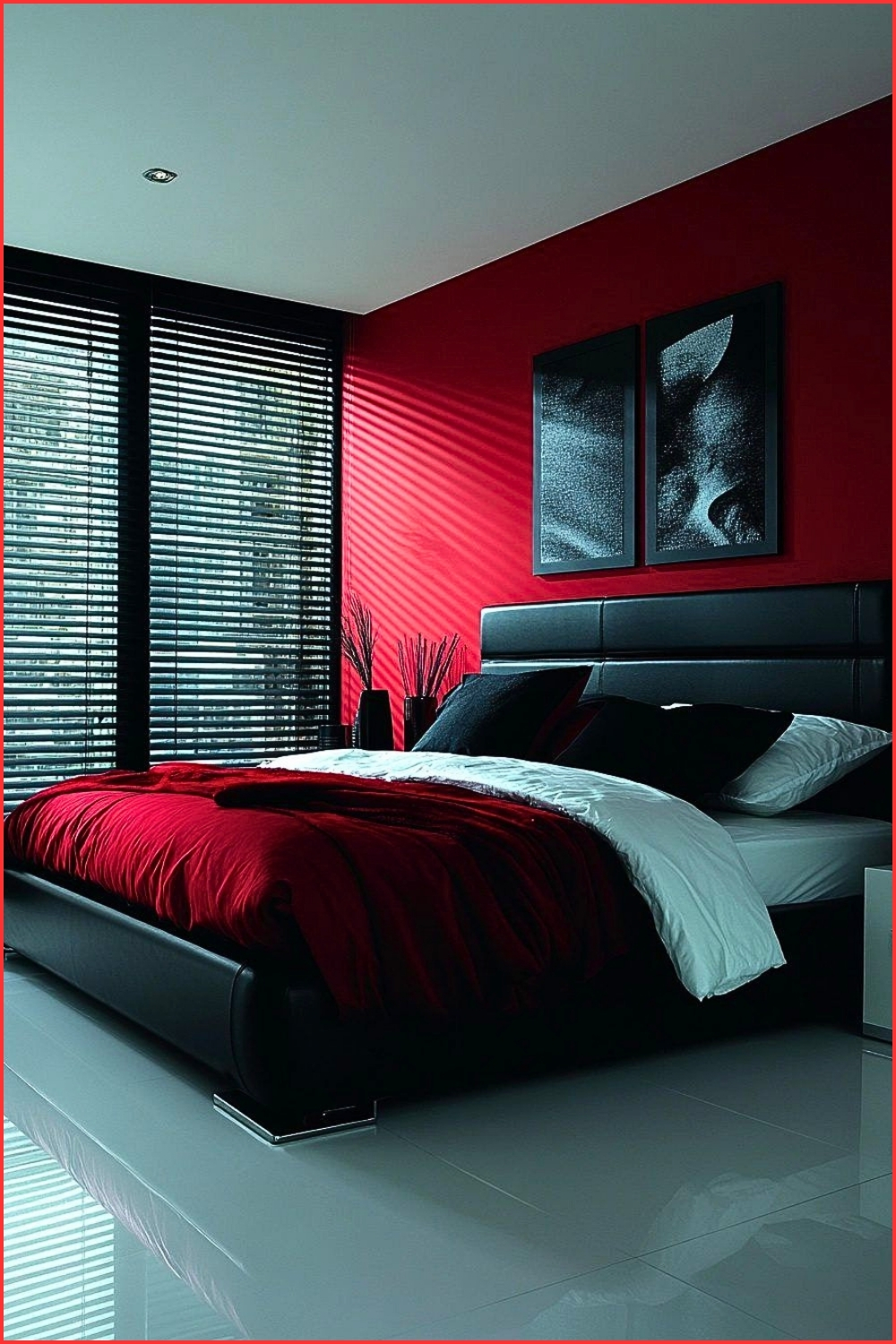 Sleek Crimson Minimalist