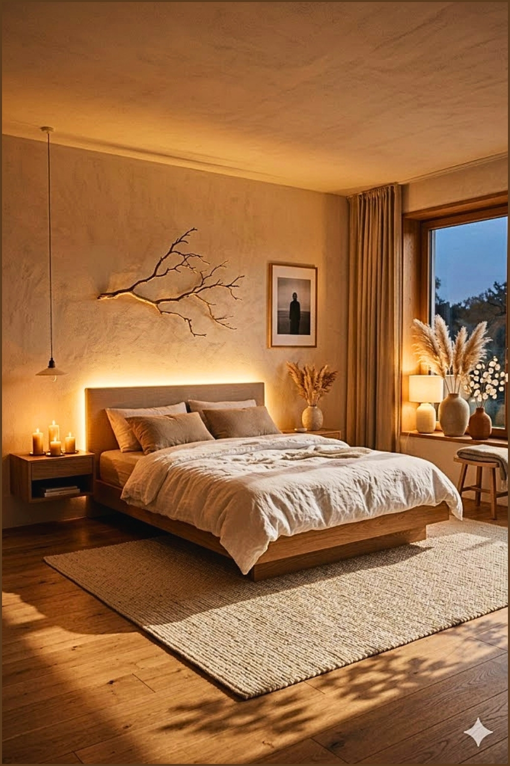 Soft Ambient Lighting Cozy Bedroom