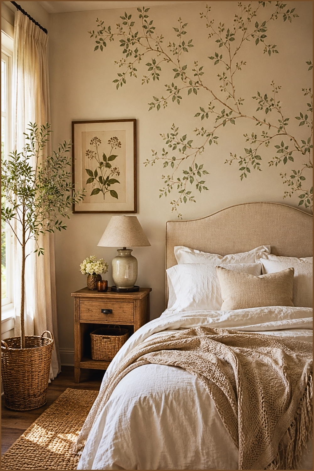 Soft Botanical Cottage Bedroom
