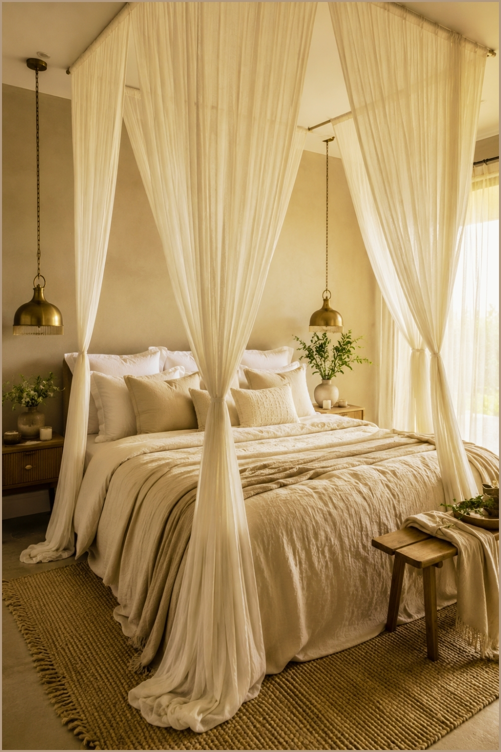 Soft Canopy Curtain Bedroom