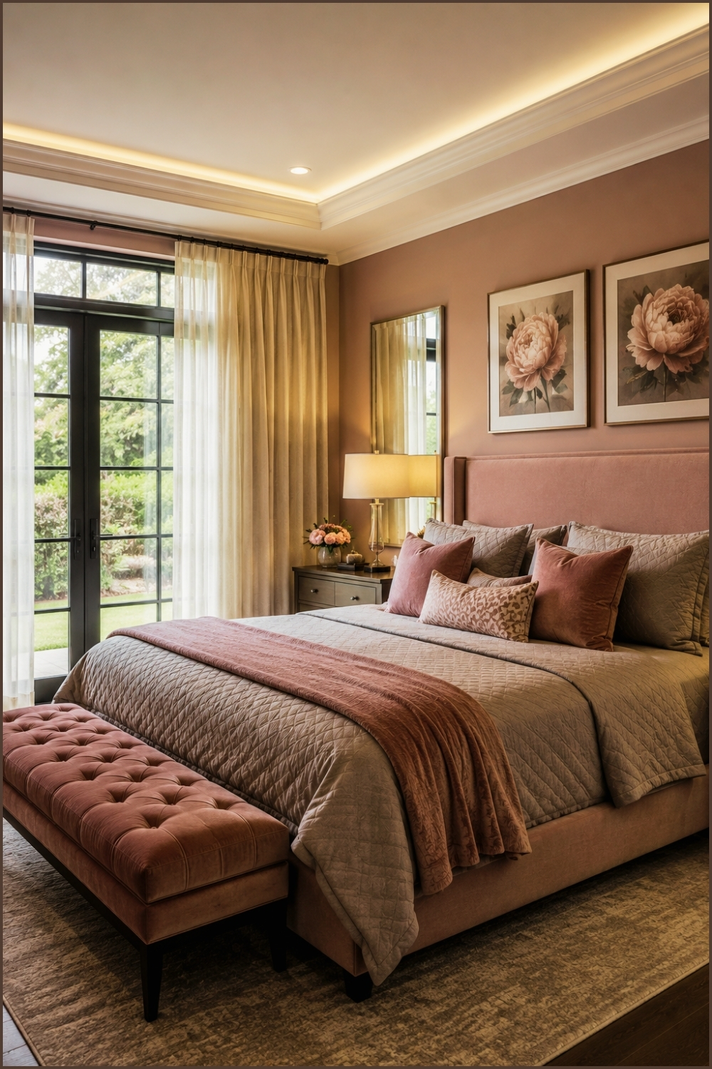 Soft Mauve Elegant Bedroom