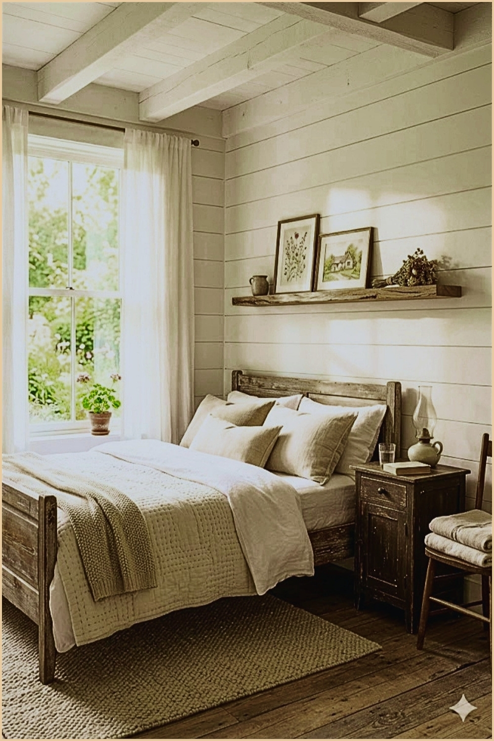 Soft Neutral Cottage Bedroom