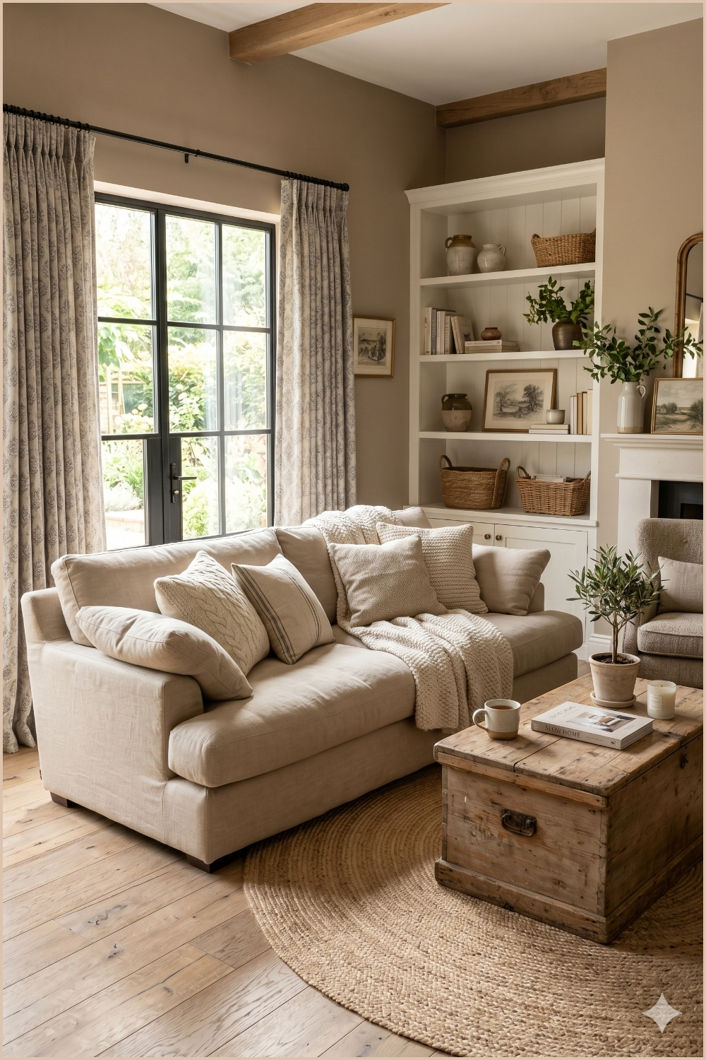 Soft Neutral Farmhouse Lounge