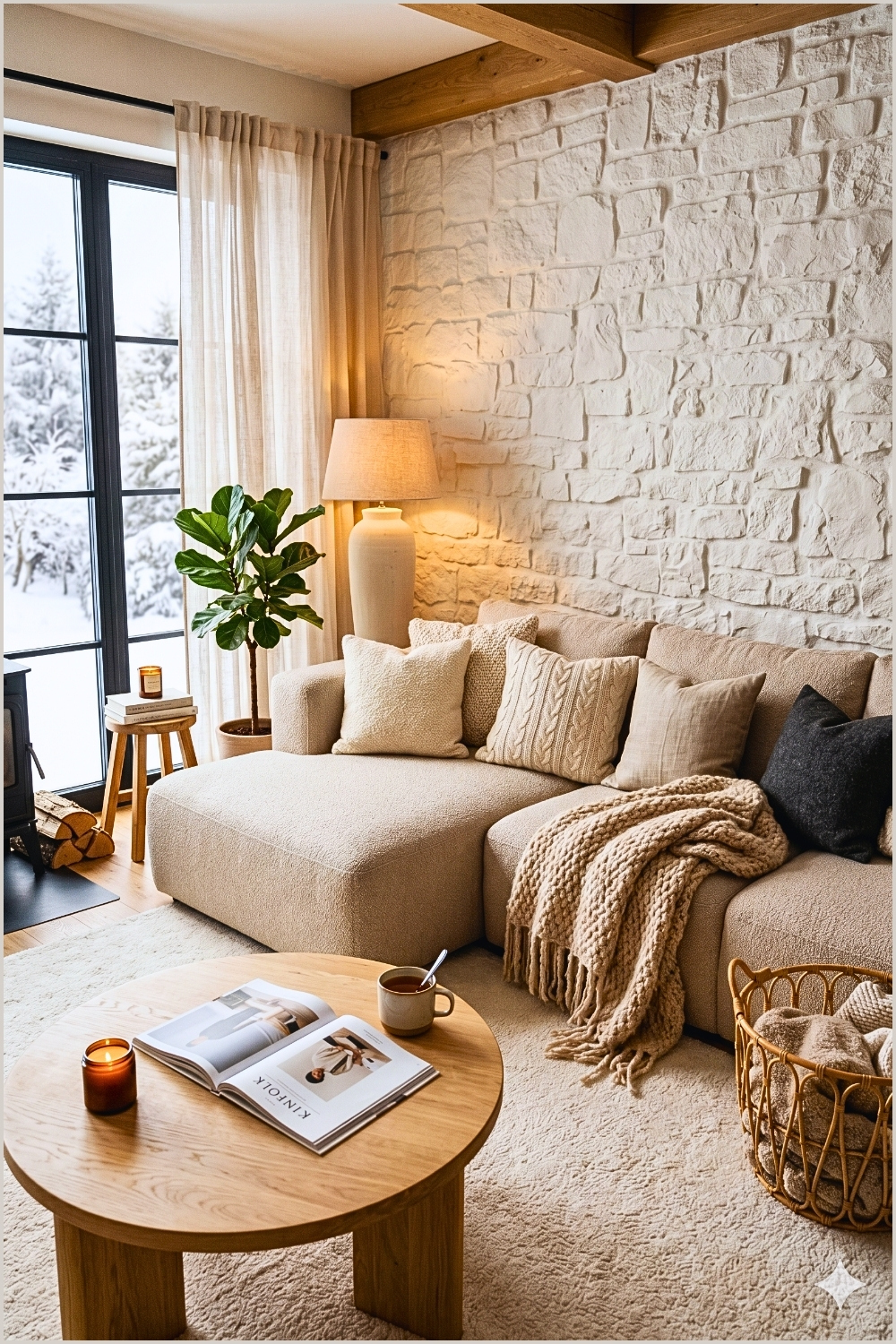 Soft Neutral Hygge Living Space