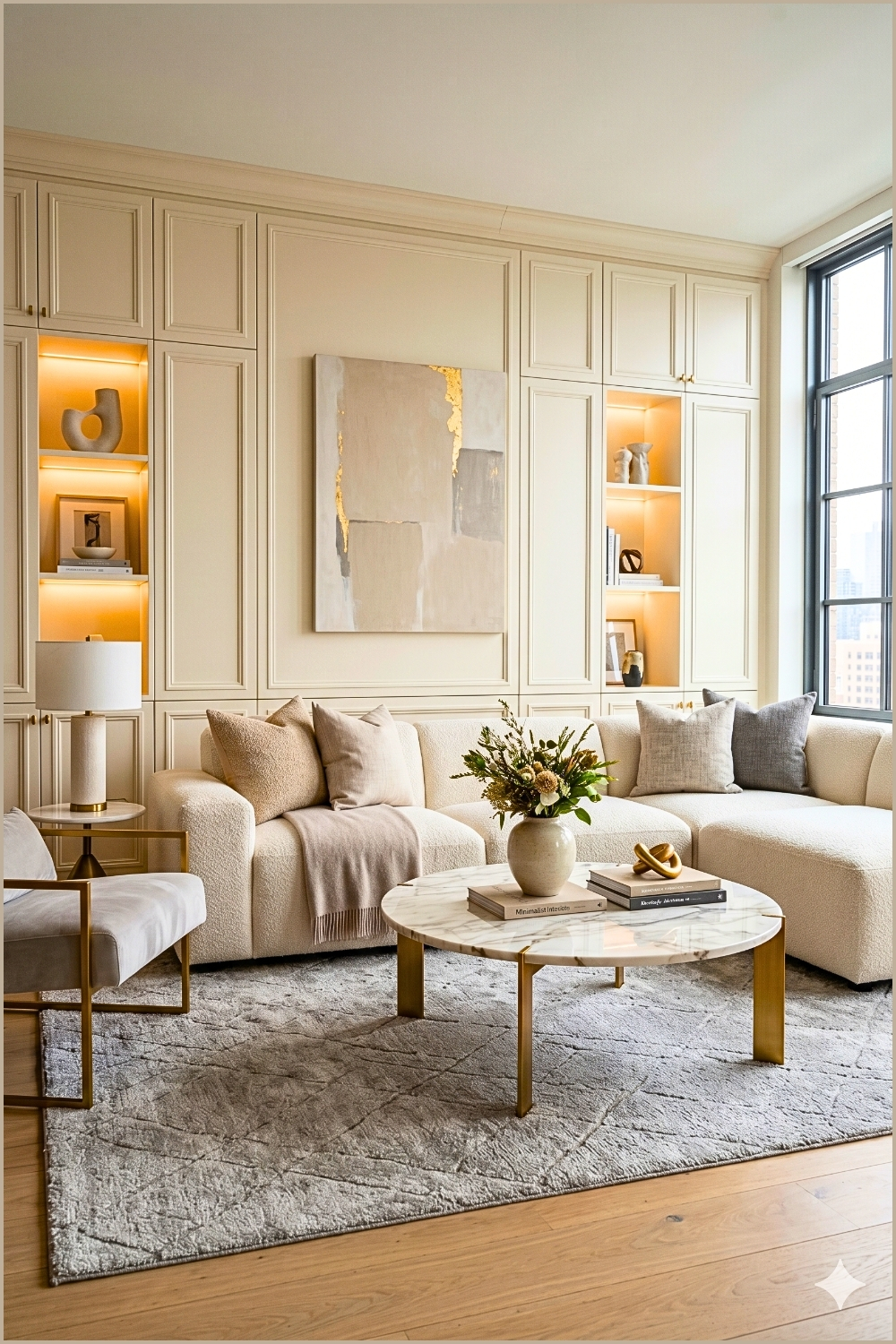 Soft Neutral Luxury Apartment Interior