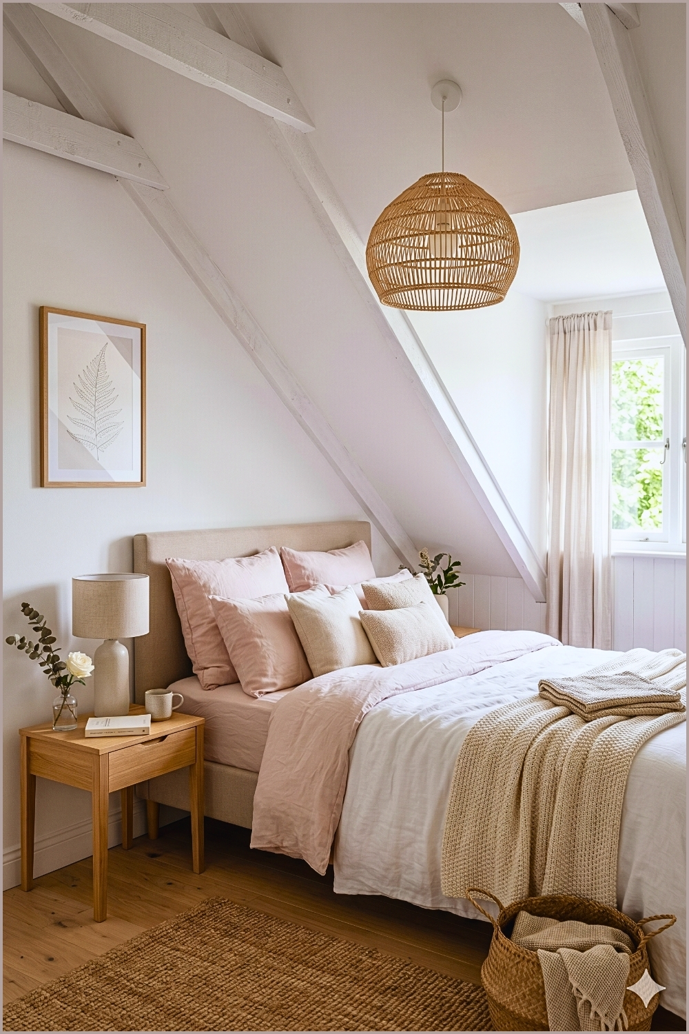 Soft Pastel Loft Bedroom