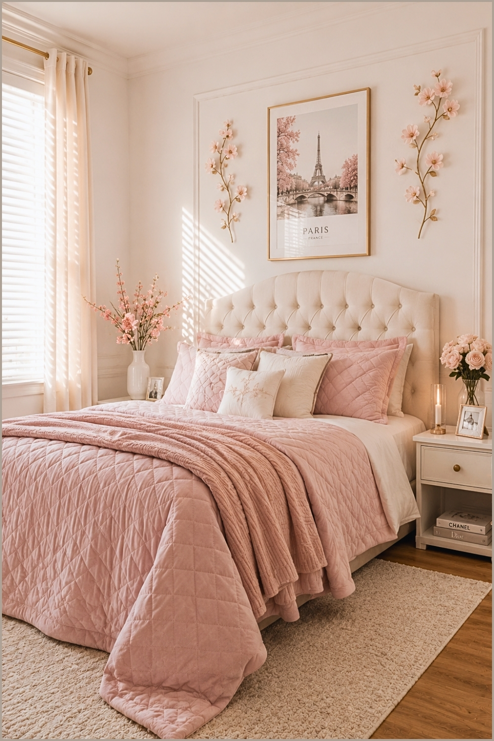 Soft Pink Feminine Bedroom