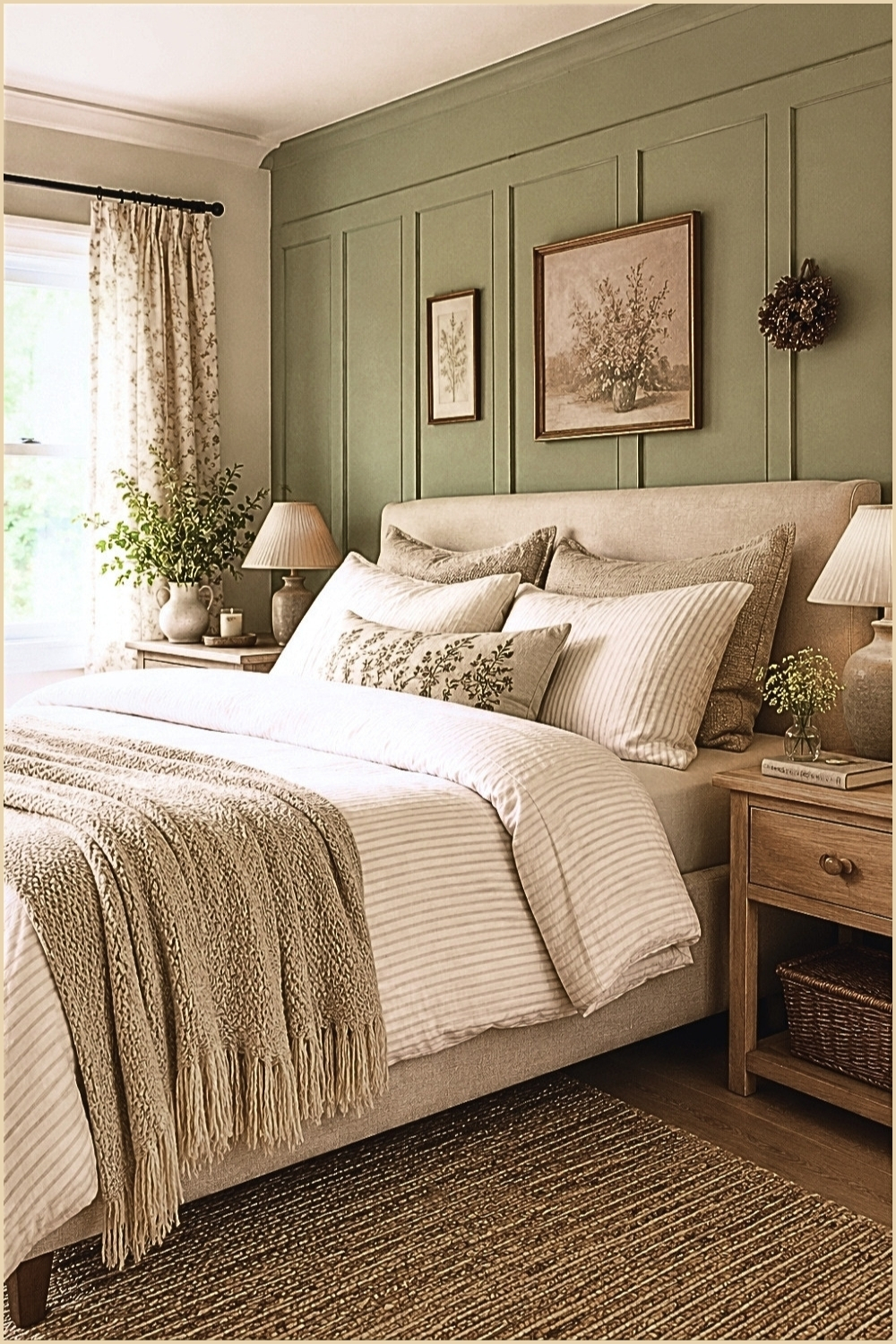 Soft Sage Cozy Bedroom