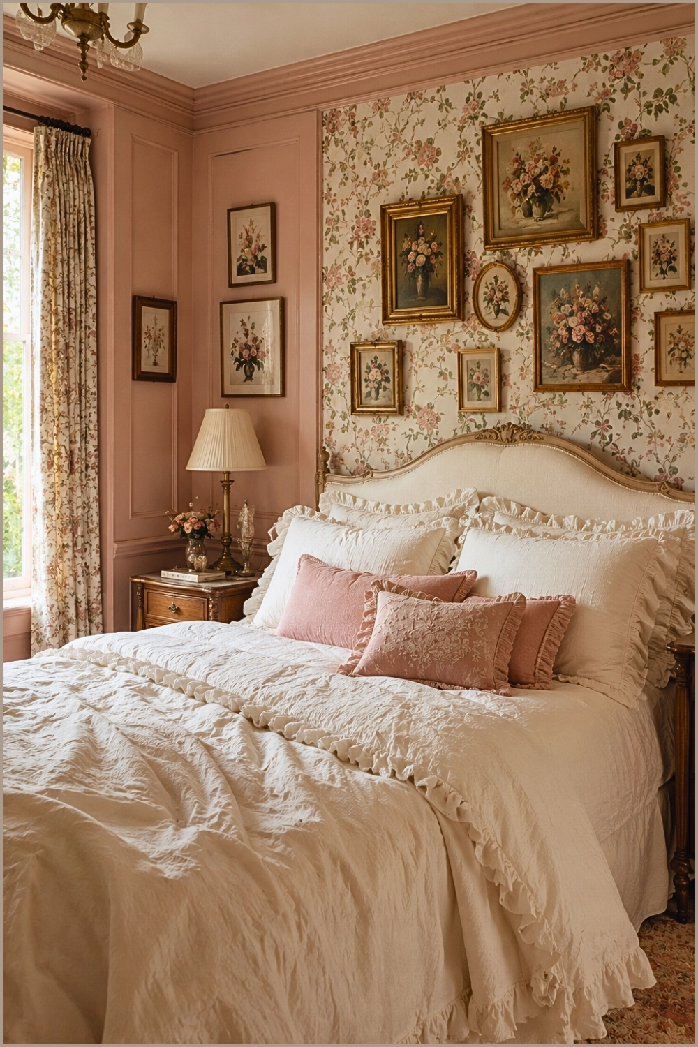 Soft Vintage Floral Bedroom
