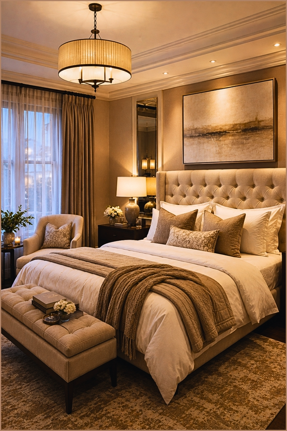 Sophisticated Taupe Hotel Bedroom (1)