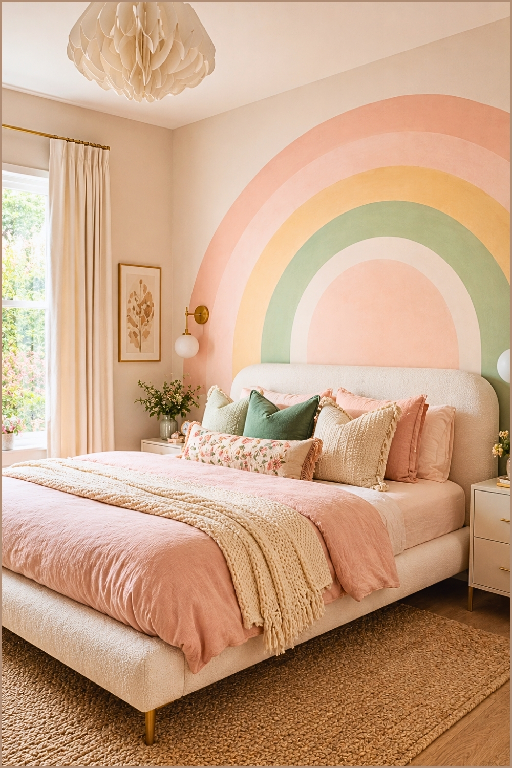 Subtle Rainbow Elegance Bedroom